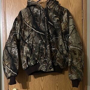 Walls Tan/Camouflage Jacket with Logo Patch